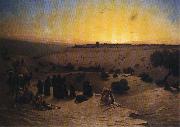 Charles - Theodore Frere Pilgrims Worshipping Outside Jerusalem oil painting